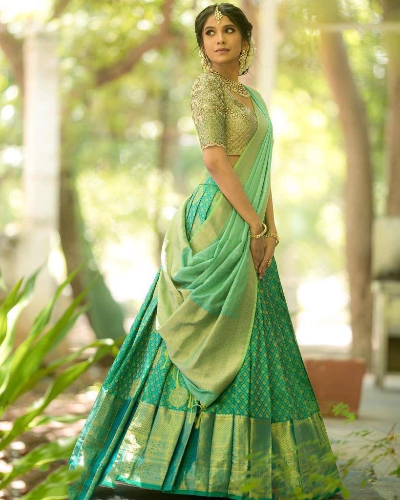 Royal Hand Weaved Silk with ambiance Zari Saree