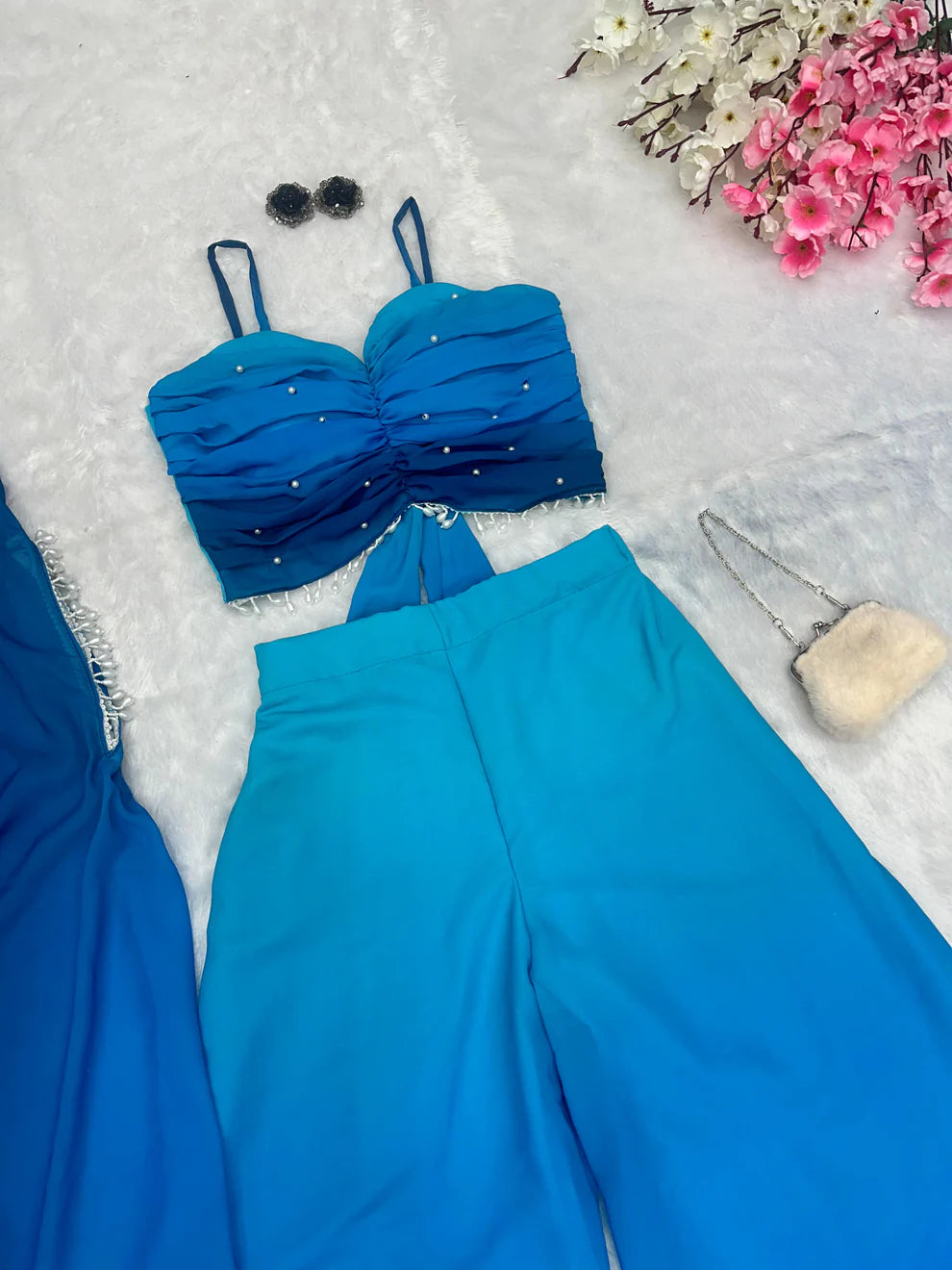 Blue Hue Ombré Indo-Western Set