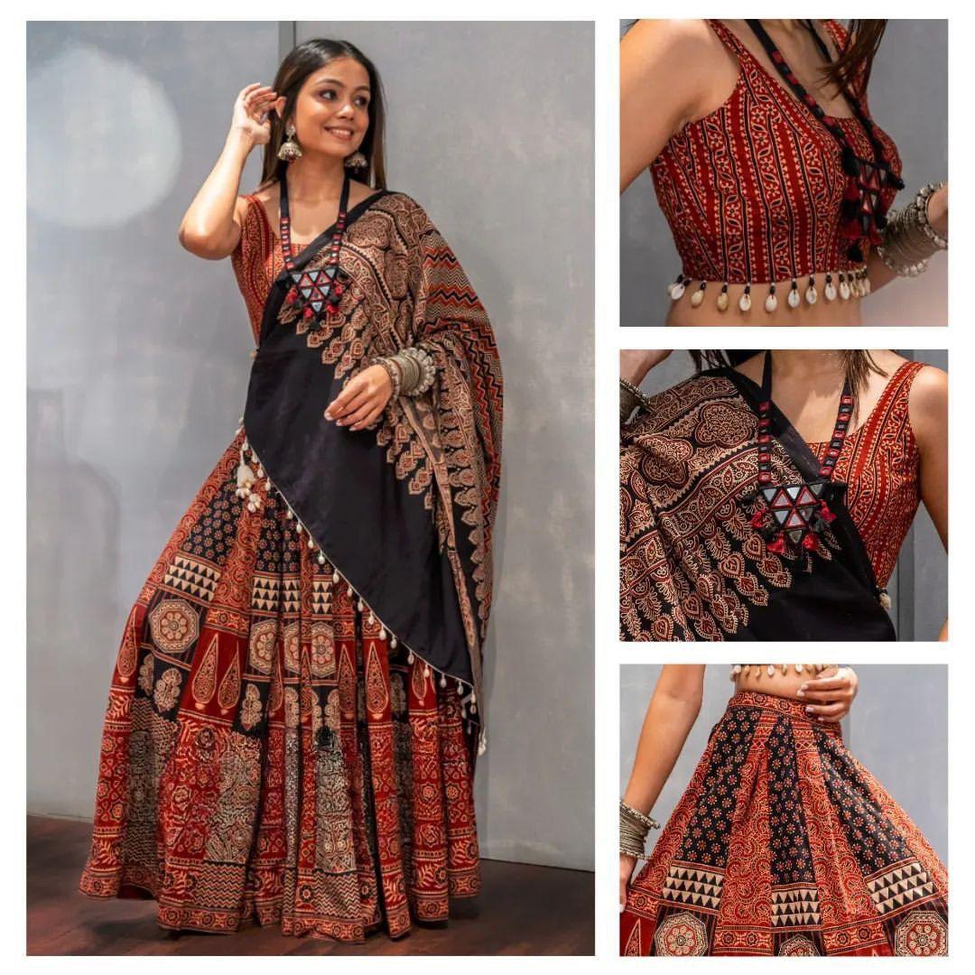 Midnight Radiance Navratri Lehenga - Chaniya Choli (Fully Stitched)