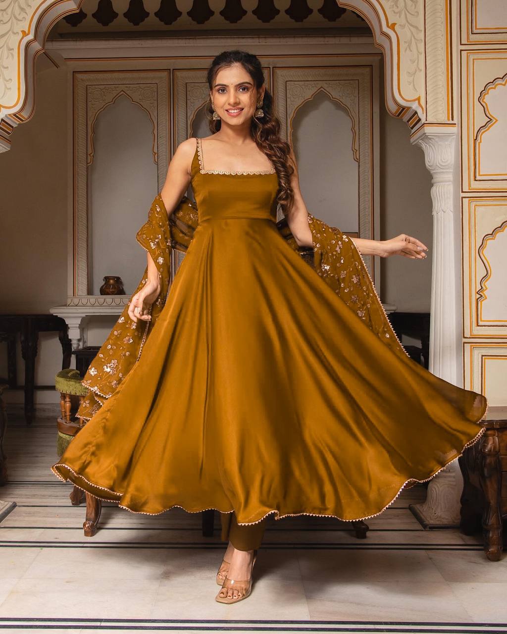 Mahi Red Anarkali Set