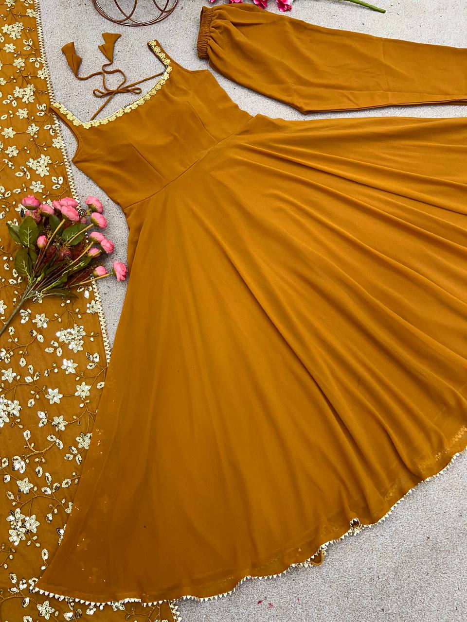 Mahi Red Anarkali Set