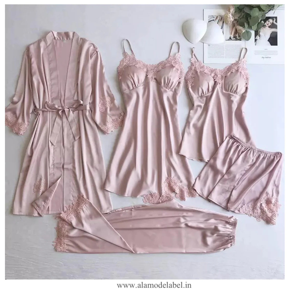 Anniversary Night Gift Your Bae 5 pc Set - Premium Silk Material