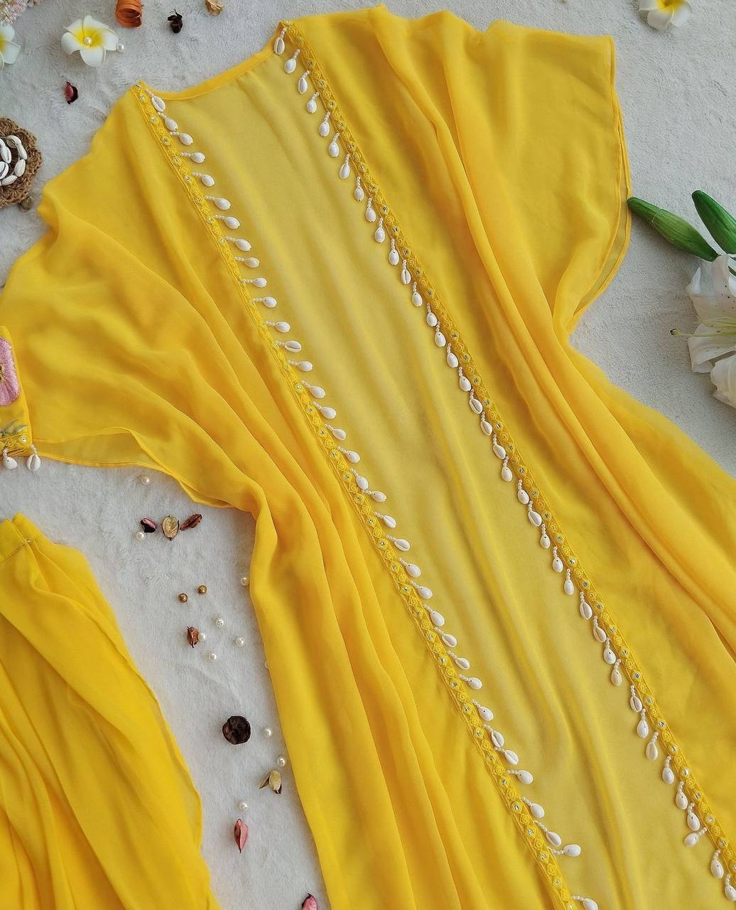 Haldi Hues Indo-Western Shrug Dress