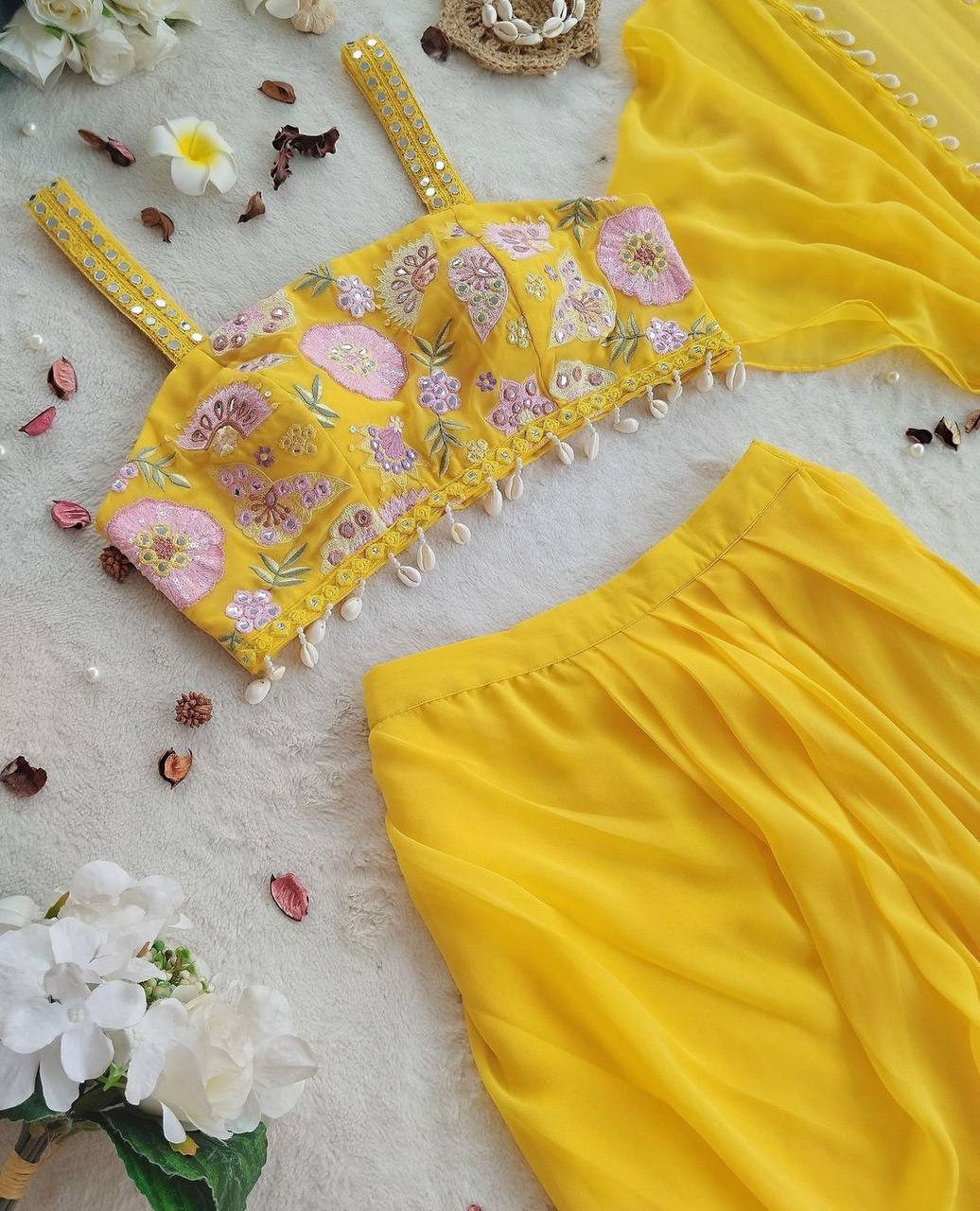 Haldi Hues Indo-Western Shrug Dress