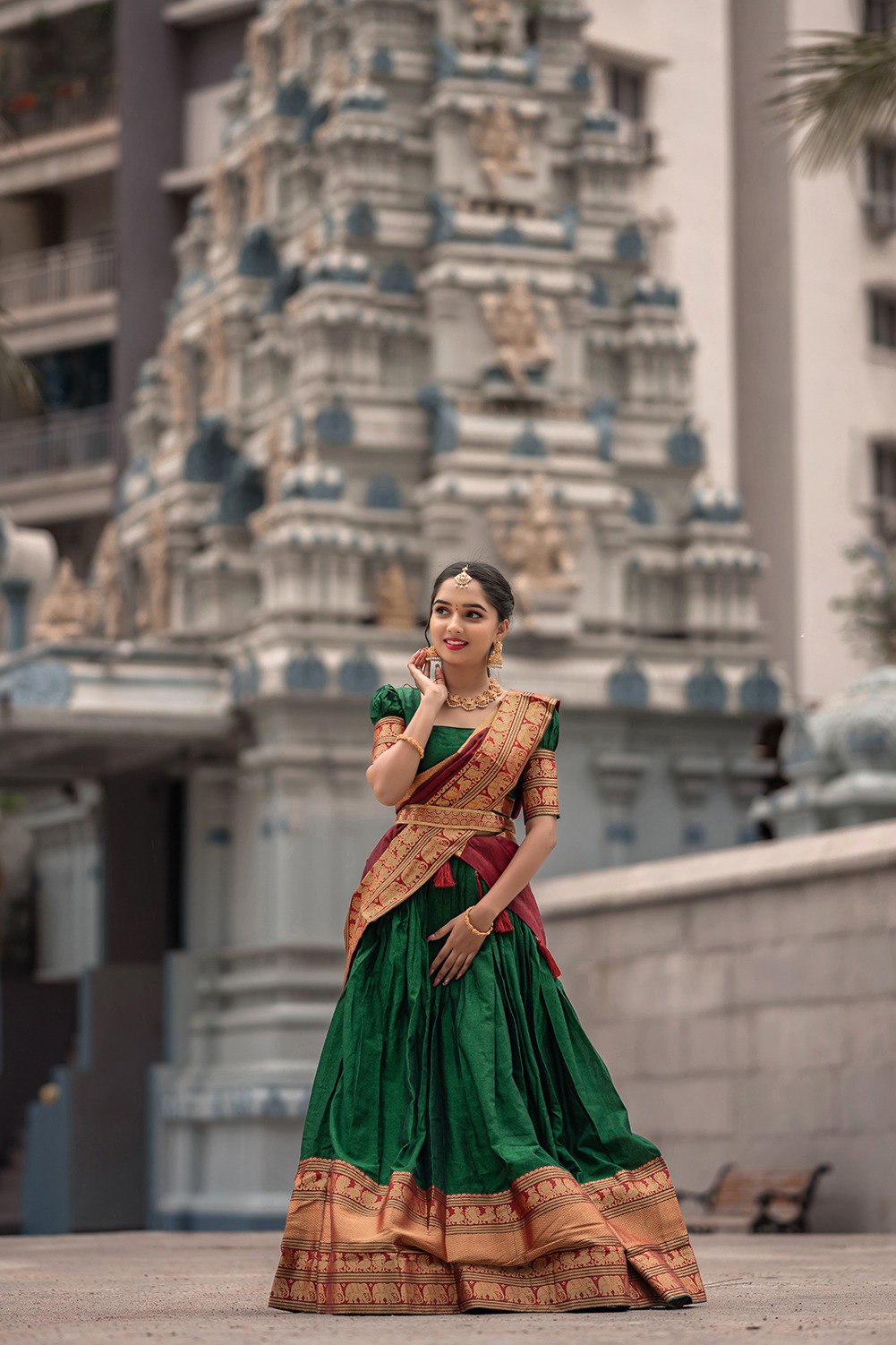 Designer Narayan Pet stunning Lehenga, Blouse, and Dupatta Set