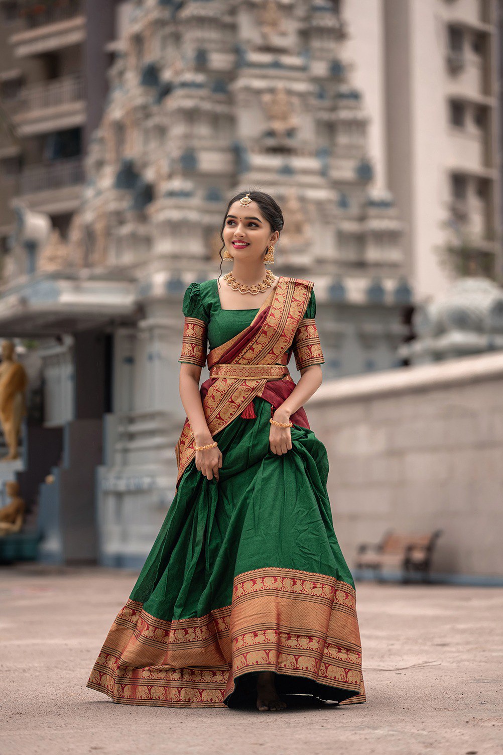 Designer Narayan Pet stunning Lehenga, Blouse, and Dupatta Set