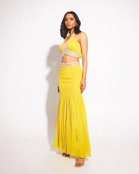 Haldi Hues Yellow Outfit