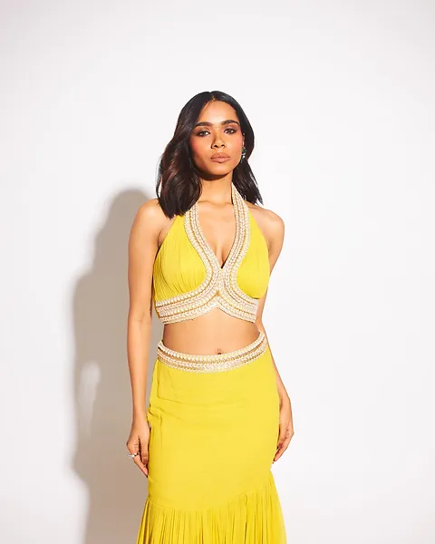 Haldi Hues Yellow Outfit