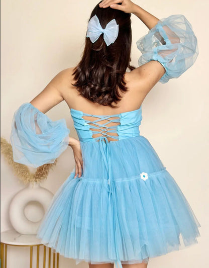 The Perfect Birthday Dress - Bella Blue Flair Dress