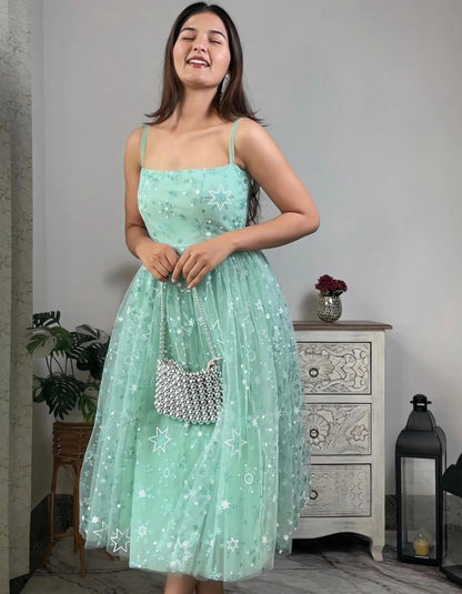 Mint Blossom Dress