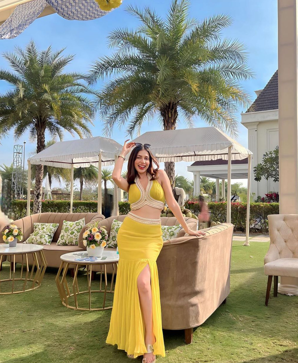 Haldi Hues Yellow Outfit