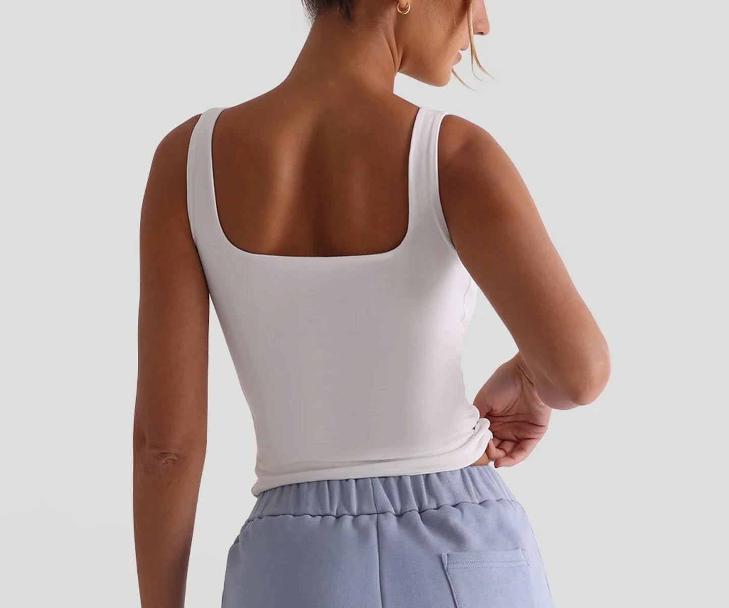 Second Skin Tank Top with Built-in Bra