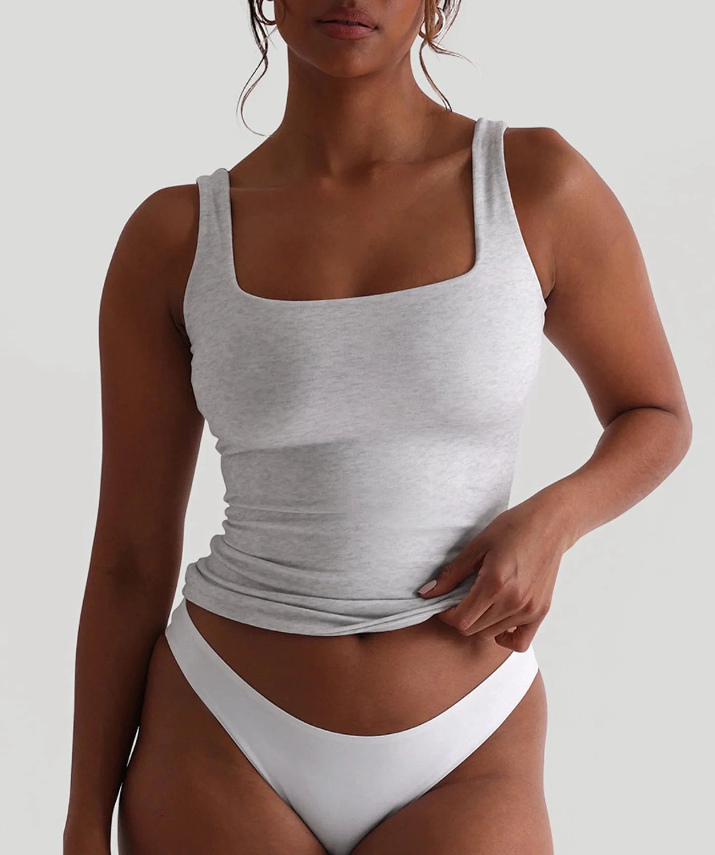 Second Skin Tank Top with Built-in Bra