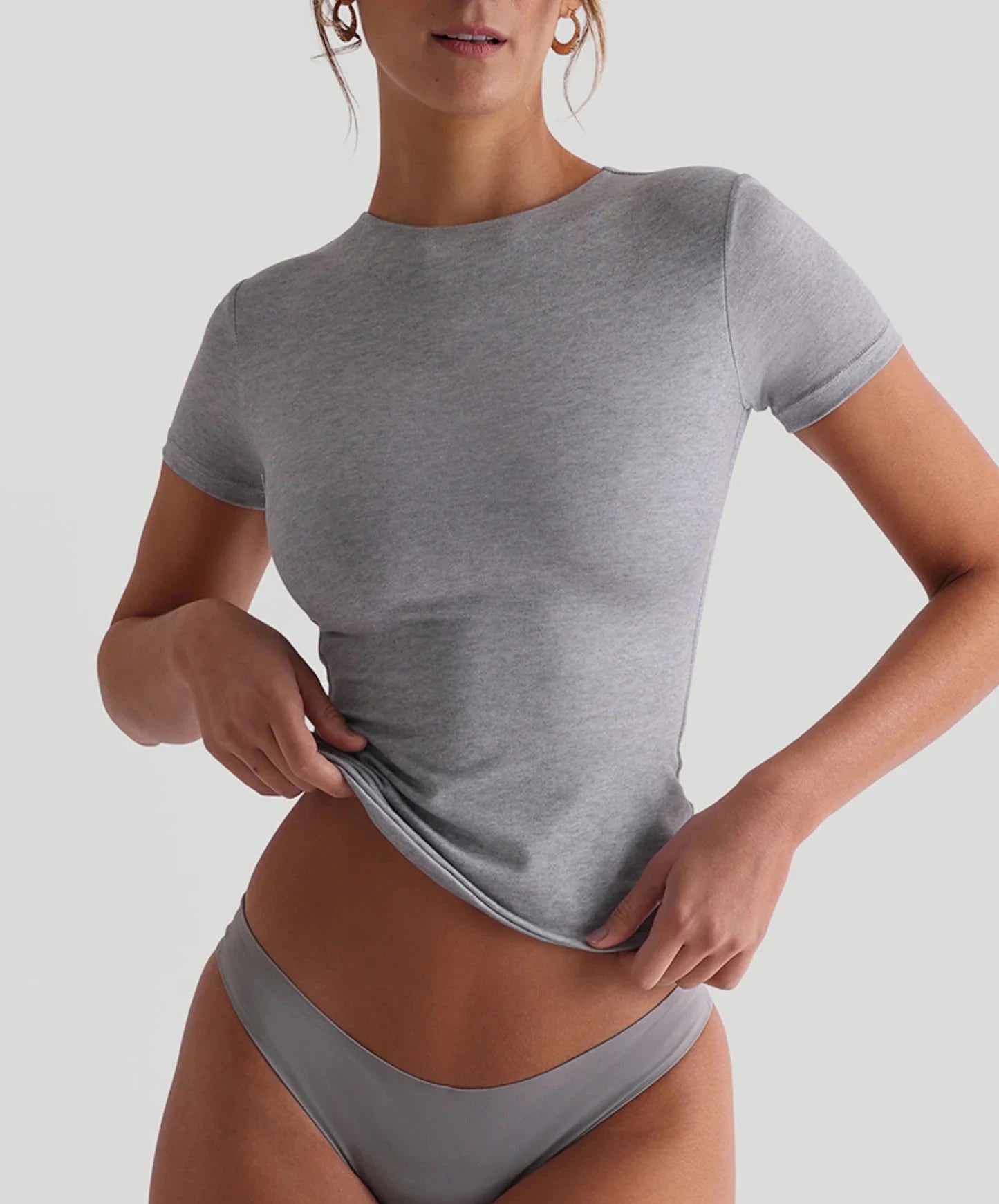 Second Skin T Shirt with Built-in Bra