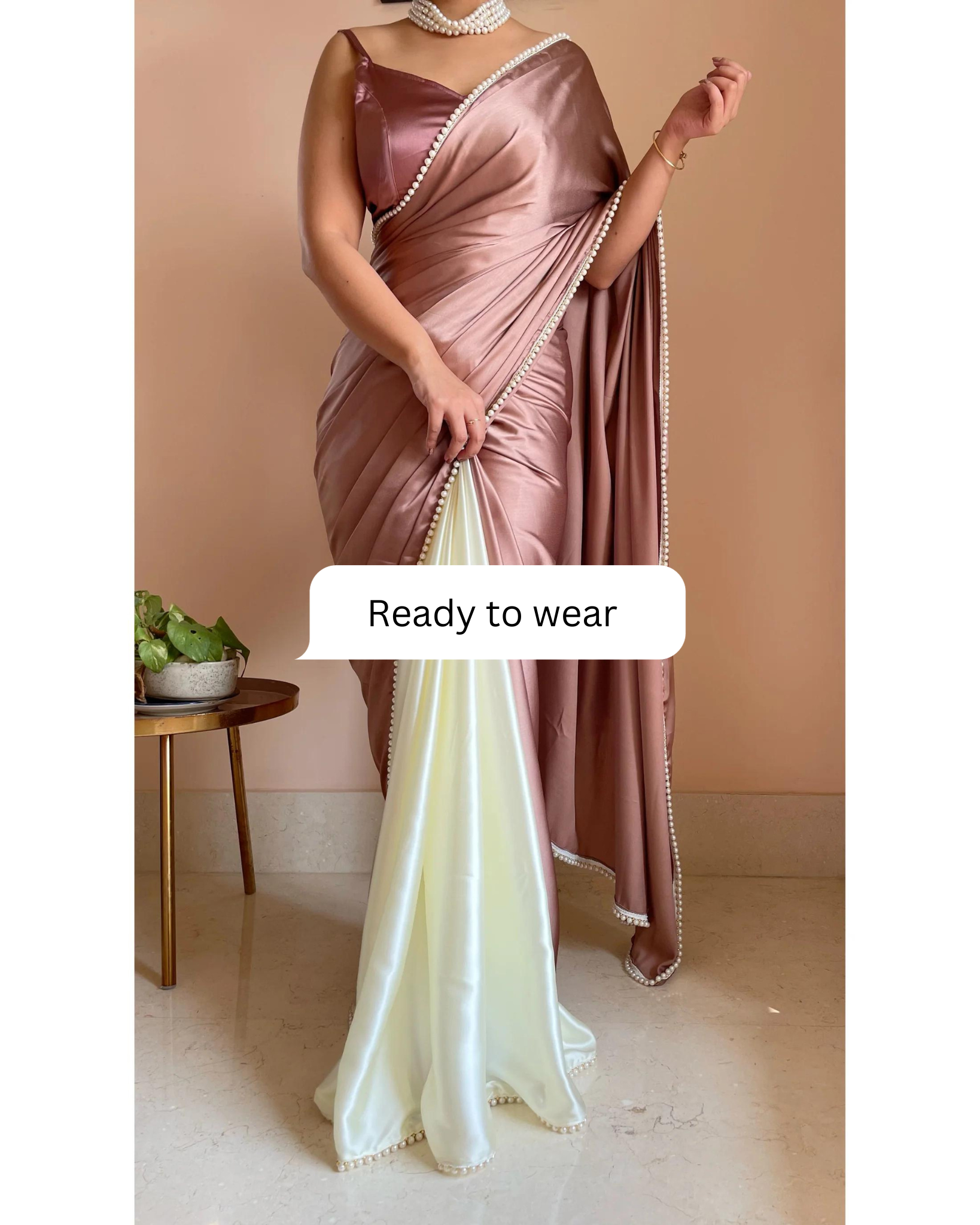 Buy Designer Satin Silk Saree Endless Color Option Bridal Bridesmaids Wear Sari  Blouse Party Wear Satin Saree Stitched Blouse&pre-draped Online in India -  Etsy