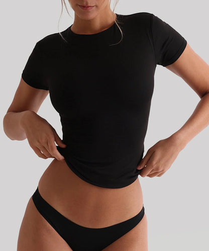 Second Skin T-Shirt with Built-in Bra