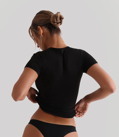 Second Skin T-Shirt with Built-in Bra