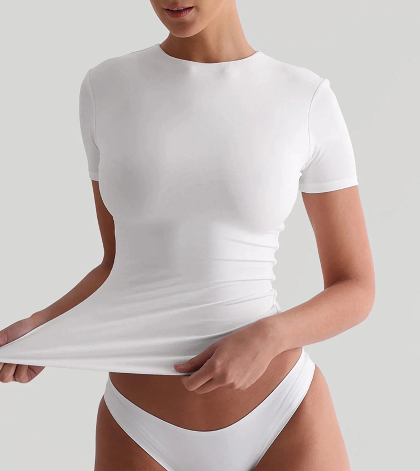 Second Skin T-Shirt with Built-in Bra