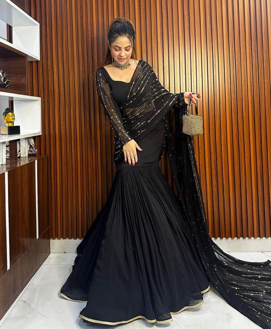Pre-Draped Lehenga Saree Set