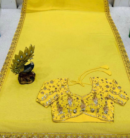 Haldi Hues Yellow Saree