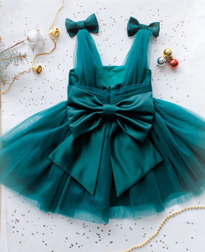 Teal Twirl Ribbon Frock