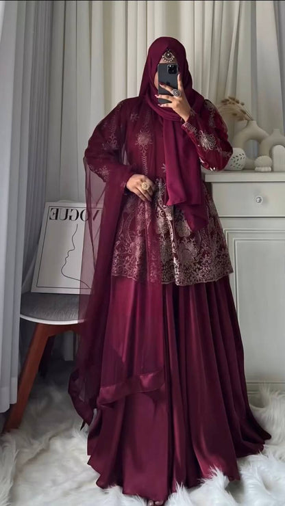 Amira Noor Silk Modest Dress