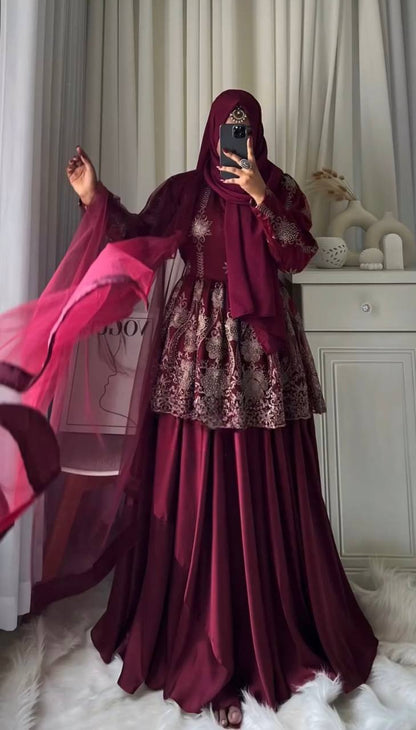 Amira Noor Silk Modest Dress