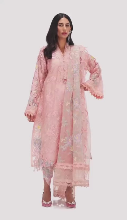 Heavy Embroidery Organza Pakistani Suit