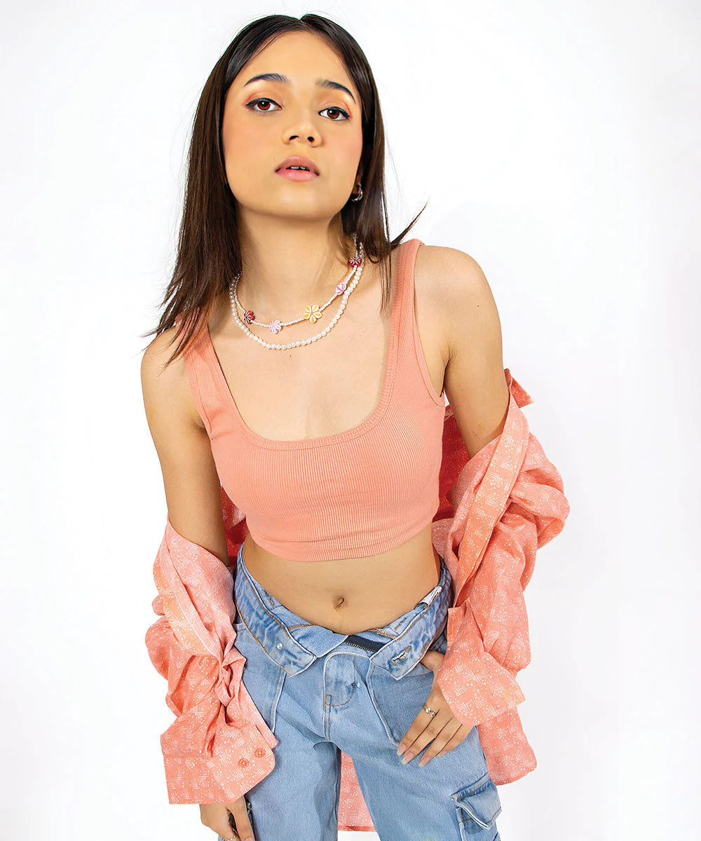 Blush Pink Crop-Top